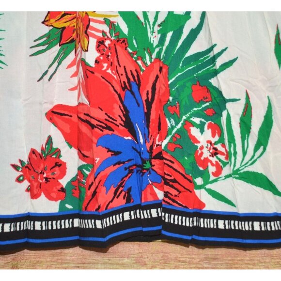 Flying Tomato Floral Pull On A-Line Maxi Skirt Size M Tie Hawaiian Print Casual - Picture 5 of 9